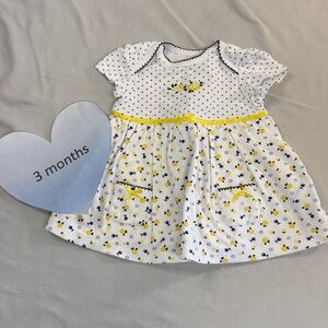 Little Me - floral dress with built in onesie. Size  3 months